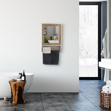 Relaxdays Mirror Cabinet with Towel Rail