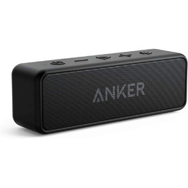 Портативна Bluetooth колонка Anker SoundCore 2, Чорна: потужний звук, глибокий бас, 24 години роботи, водонепроникність IPX7, сумісна з iPhone, Galaxy