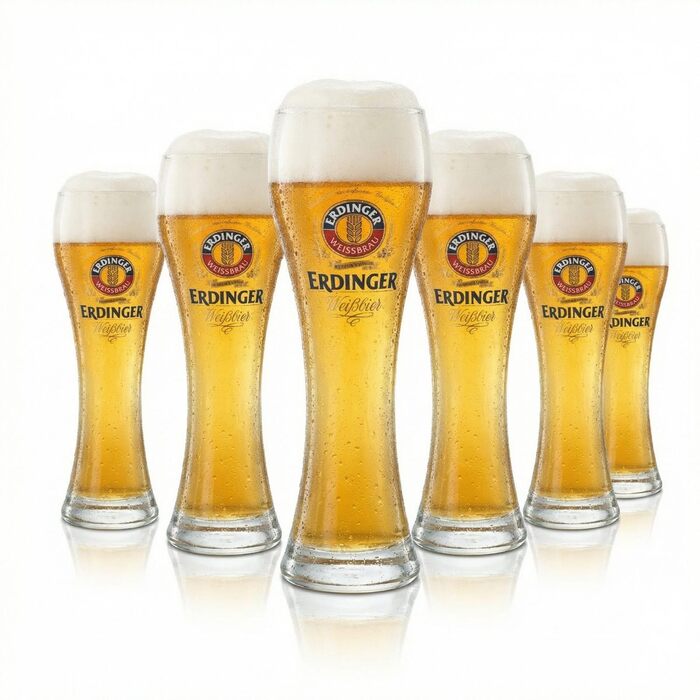 Набір пивних келихів Erdinger Weissbier 6 шт по 0,5 л - Оригінал, Нові