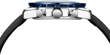 Годинник чоловічий LN LENQIN: аналоговий кварцовий годинник з датою, водостійкий 30M, стильний casual дизайн (чорний, срібний, блакитний)