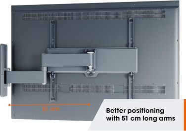 Кріплення для телевізора Vogel's Quick TVM 1225: поворотне, для телевізорів 19-43 дюймів, до 15 кг, кут повороту 120°, VESA 200x200, універсальна сумісність