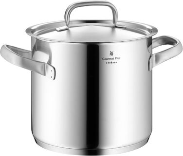 Каструля WMF Gourmet Plus 16 см з нержавіючої сталі, 1,4 л, з кришкою, з індукційним дном, для приготування соусів та пасти