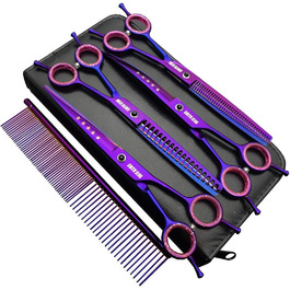 Професійний набір ножиць для грумінгу собак 7.0 дюймів (4 предмети + гребінець)