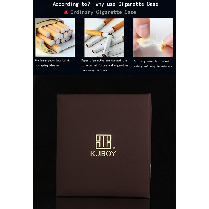 Елегантне металеве тютюноприладдя для 16 сигарет з подарунковою коробкою, срібного кольору