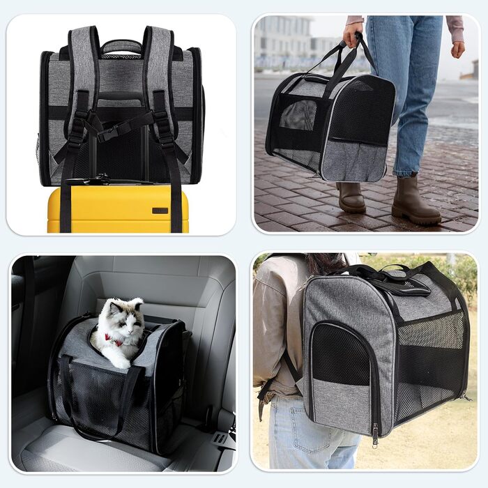 Рюкзак для кота з вікном, складаний рюкзак для собак, переноска для тварин до 8 кг