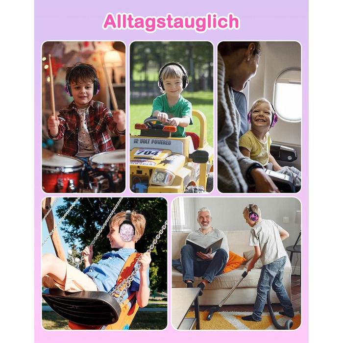 Навушники для захисту від шуму ZOHAN 030 для дітей 3-18 років (для аутизму), універсальний розмір, галактика+єдиноріг