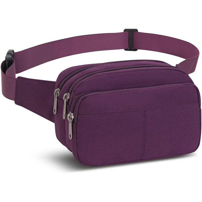 Поясна сумка на пояс для чоловіків та жінок, спортивна, для подорожей, прогулянок з собакою, на відкритий простір (фіолетовий)