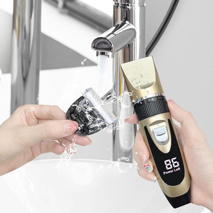 Професійна машинка для стрижки собак та котів Sjpzwcrl – бездротова, акумуляторна, з LCD-дисплеєм