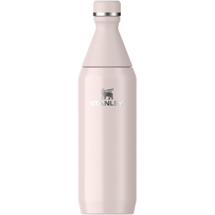 Фляга Stanley All Day Slim з нержавіючої сталі 0.6L - Термофляга, охолоджує до 6 годин, 11 годин з льодом, без BPA, не протікає, придатна для миття в посудомийній машині - Колір: Рожевий Кварц