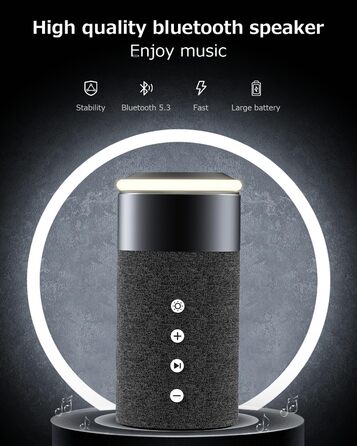 Bluetooth колонка COLSUR з магнітним бездротовим зарядним пристроєм та нічником, сумісна з iPhone 17/16/15/14/13/12, AirPods Pro/4/3/2 - Рожевий (Multicolor)