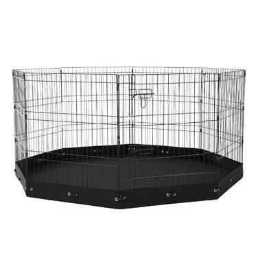 Лягушковий загін для собак VEVOR: 8 панелей, 76x61 см, металевий, з килимком, для собак, котів та інших дрібних тварин
