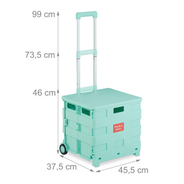 Relaxdays Shopping Trolley with Lid