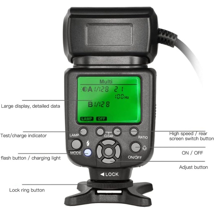 LED кільцева лампа Ringblitz з TTL та автофокусом для камер Nikon D7100, D7000, D5200, D5000, D3200, D3100, D90, D300S, D600