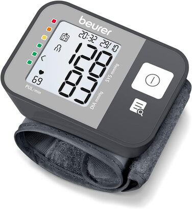 Тонометр Beurer BC 27 на зап'ястя з визначенням аритмії, індикатор ризику, для обхвату зап'ястя 14-19,5 см, медичний пристрій, передача даних до Apple Health та ін.