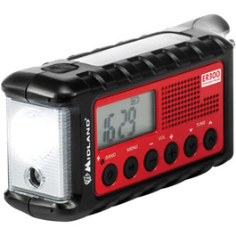 Радіо Midland ER300: аварійне радіо, Powerbank, FM/AM, динамо-ліхтарик, USB, перезаряджуваний акумулятор