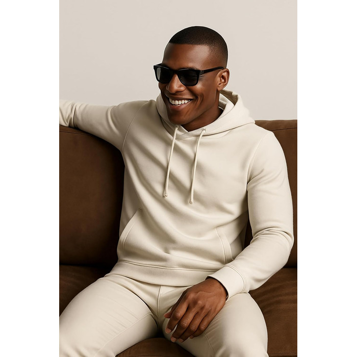 Худі Leif Nelson Slim Fit для чоловіків: стильний капюшонний світшот з довгим рукавом, бежевий (M)