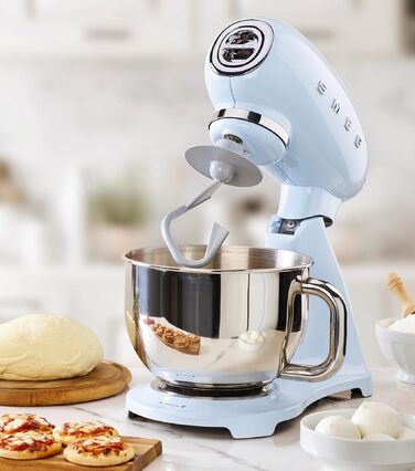 Планетарний міксер Smeg SMF03PKEU, 800 Вт, 10 швидкостей, пастельно-рожевий