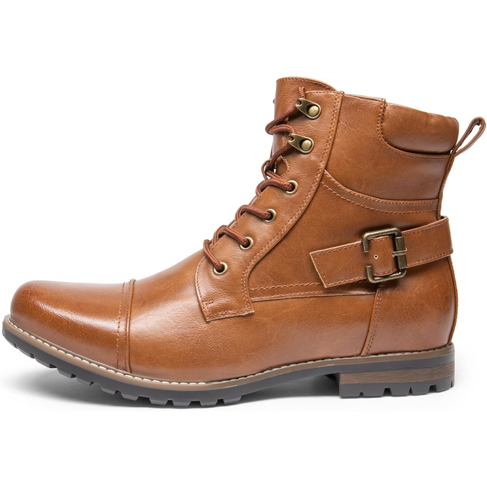 Чоловічі мотоциклетні черевики Bruno Marc: класичні черевики-човники, коричневі (39 EU)