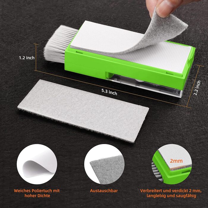 Набір для чищення клавіатури Ordilend: для смартфонів, ноутбуків, планшетів, ПК, моніторів, AirPods, з пульверизатором та щіткою