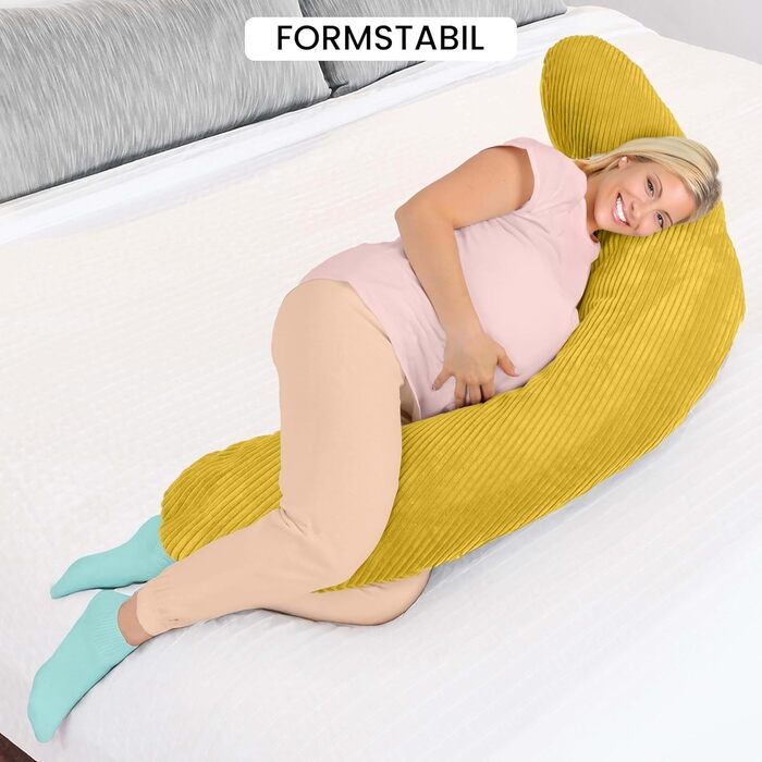 Подушка для годування та вагітності Amilian Stillkissen XXL 170 см - для сну на боці - з наповнювачем та знімним чохлом