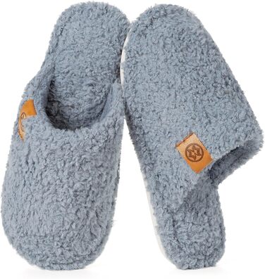 Домашні тапочки Dokela для жінок та чоловіків: зручні, з піною пам'яті, з штучним хутром, антиковзаючі, блакитні, 38/39 EU