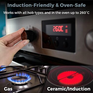 Набір посуду Tower Freedom T800203/T800202: 3 шт., керамічне покриття, знімний ручка, графіт, алюміній, сірий (24 та 28 см)