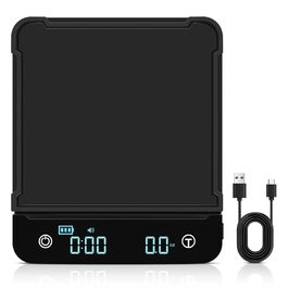 Цифрова кавова вага Cadrim з таймером, 0,1г/3 кг, електронна кухонна вага для еспресо, багатофункціональна вага для продуктів, функція тарування