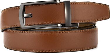 Чоловічий шкіряний ремінь CHAOREN з автоматичною пряжкою, 32 мм, для ділового стилю та урочистих заходів, без отворів, розмір 100-110 см (загальна довжина 125 см)