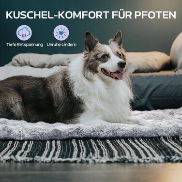 М'яка килимок-підстилка для собак Mora Pets: неслизька, тепла, сіра, 76 x 48 см