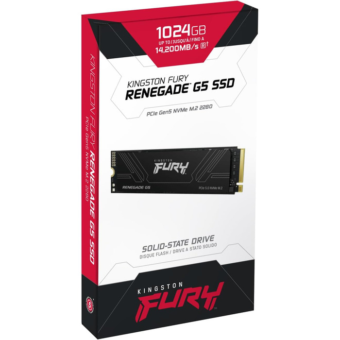 SSD Kingston Fury Renegade G5 PCIe 5.0 NVMe M.2 2280 2TB - SFYR2S/ (1T0)