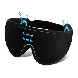Маска для сну з Bluetooth навушниками 3D, бездротова маска для очей для комфортного сну на боці/спині, чорні навушники для сну