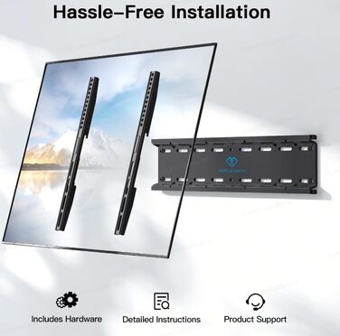 Настінне кріплення для телевізора PERLESMITH Ultraslim 26-75 дюймів, VESA 400x400, до 52 кг