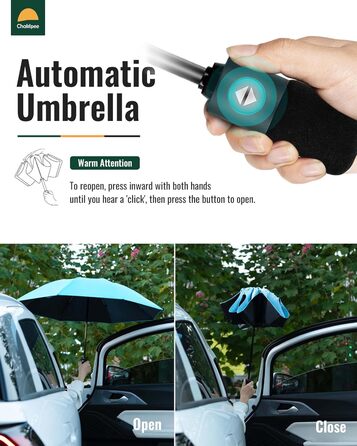 Чакіпі Парасолька велика, штормостійка, компактна для подорожей, автоматична, для жінок та чоловіків – UV-захист, 210T покриття, діаметр 97 см, 8 спиць (Бежевий, 108 см)