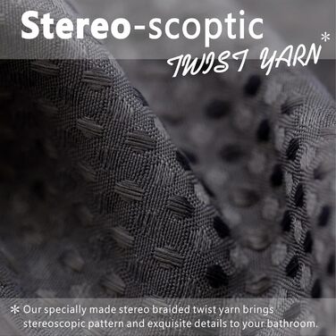 Штора для душу Grauer Waffelmuster, 183x183 см, сіра - водовідштовхувальна, міцна, з поліестеру