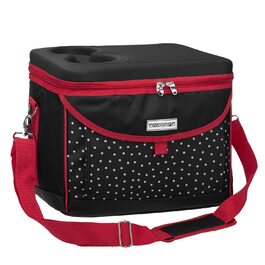 Кühltasche 22 L Picknick Kühlbox 35 x 24 x 27 cm - Farbauswahl (Schwarz Weiß Gepunktet) - Холодильна сумка Андора 22 л для пікніка, 35 x 24 x 27 см, чорно-біла в горошок