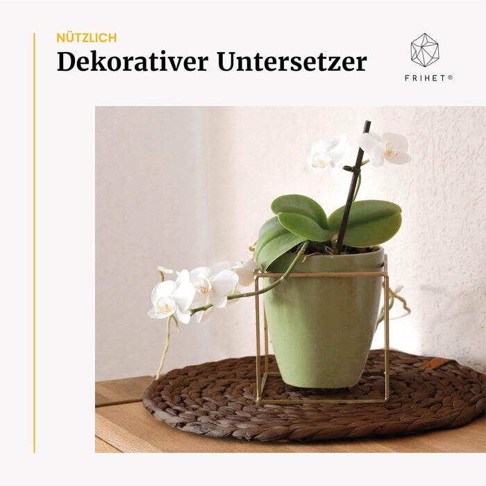 Oslo Table Setting Set Round Water Hyacinth Natural - (6, 38cm brown)