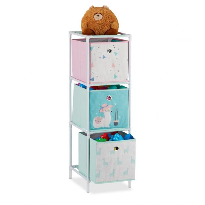 Relaxdays Children's Shelf Llama with Boxes