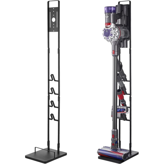 Стійка для бездротового пилососа Dyson V6 V7 V8 V10 V11 V15 з 4 гаками, чорна - VEVOR