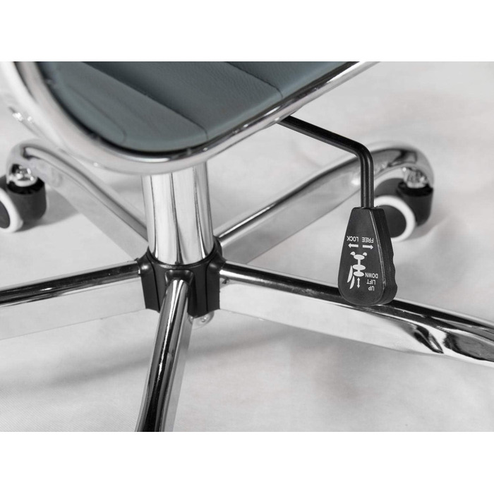 Офісне крісло Tokio з ергономічною спинкою, поворотне, на колесах, з регульованою підголівником, ігрове, для керівника, штучна шкіра, сірий