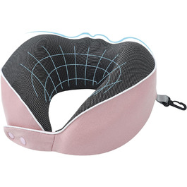 Подушка для шиї Comfy - подорожі літаком, автомобілем, поїздом. З регулюванням, Memory Foam, 3D-маска для сну, підтримка 360°, Rougepuder