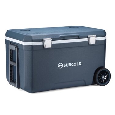 Subcold MOBI Rollkühlbox 70L: Ізольована сумка-холодильник на колесах для подорожей, авто, кемпінгу. PU-ізоляція, синій колір