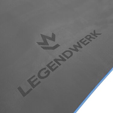 Рушник мікрофібри Legendwerk® 160x80 см – швидковисихаючий, компактний – для подорожей, фітнесу, міста та відпочинку на природі – легкий, стильний, з сумкою та петлею для підвішування, сірий, 1 шт.