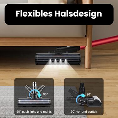 Замінний насадка-щітка для пилососів Dyson V6 DC58/59/61/62/72/74 з LED-підсвічуванням, для твердих підлог та килимів