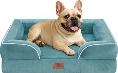 Ортопедичне ліжко для собак Comfort Expression, велике, вологостійке, знімний чохол, синій (M)