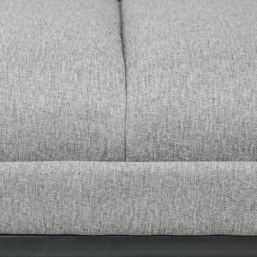 HOMCOM Bench with Linen Look Upholstered Bench for Bedroom, Bed Bench, Dressing Bench up to 200 kg, Steel, Light Grey, 120x44x45.5 cm
