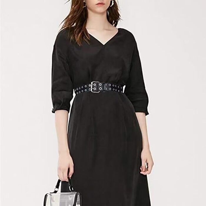 Жіночий шкіряний ремінь Punk з пряжкою у вигляді зірки, чорний