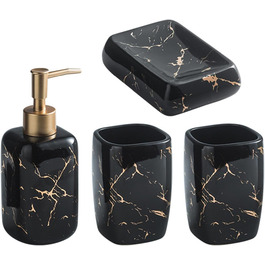 Набір для ванної кімнати Icegrey 4 частини: світло, декор, стіл. Зелений (чорний)