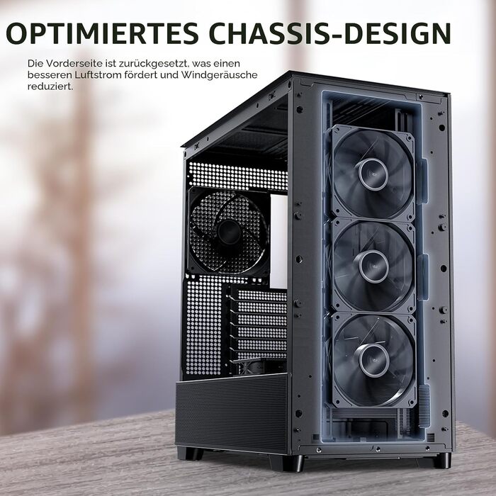 Корпус для ПК Antec Flux Midi Tower, чорний матовий, Gaming Case