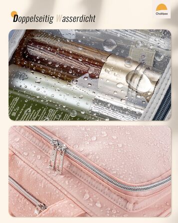 Чоловіча/Жіноча дорожня косметичка для підвішування – водовідштовхувальна, з прозорим вікном, рожевого кольору, середнього розміру (30x23x10 см)