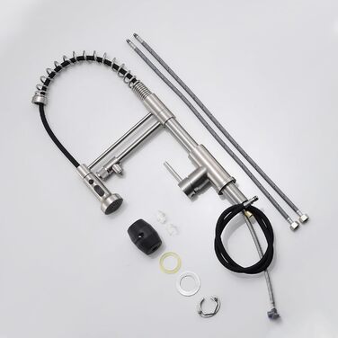 Інфрачервоний сенсорний змішувач для кухні з висувною лійкою, кухонна арматура 360° поворотна, змішувач з однією ручкою, гнучкий вивід, для мийки, золото, 3-х шляховий змішувач